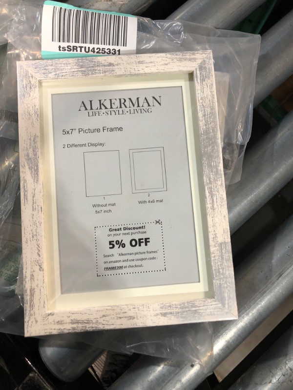 Photo 1 of  5x7 Picture Frame (2 Pack, White) Rustic
