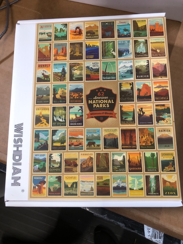 Photo 1 of 62 American National Parks: by Kenneth Crane, Vintage Poster - Premium 1000 Piece Jigsaw Puzzle for Adults