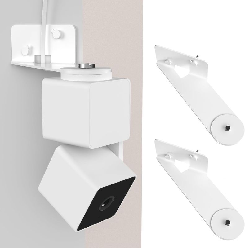 Photo 1 of Outside Corner Wall Mount for Wyze Cam Pan V3,Made of Aluminum Alloy?High end Painted Surface. (2 Pack)
