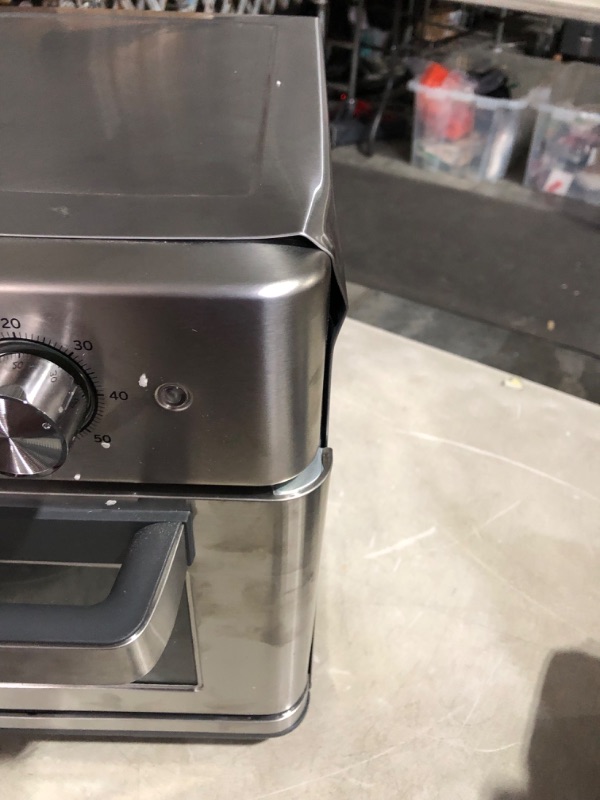 Photo 9 of ***MAJOR DAMAGE - NONREFUNDABLE - NOT FUNCTIONAL - FOR PARTS ONLY - SEE COMMENTS***
GE Mechanical Air Fryer Toaster Oven | Convection Toaster with 7 Cook Modes | Stainless Steel