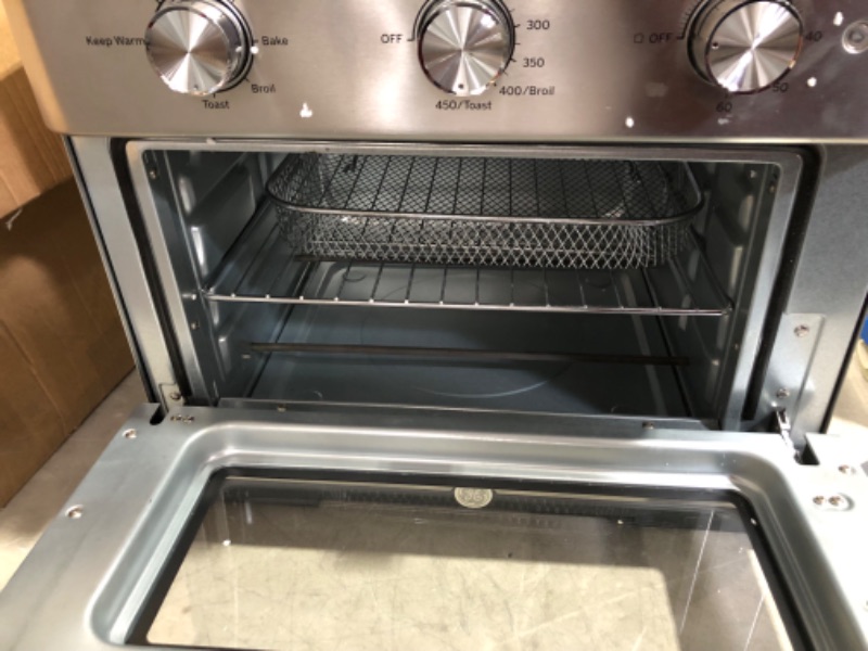 Photo 6 of ***MAJOR DAMAGE - NONREFUNDABLE - NOT FUNCTIONAL - FOR PARTS ONLY - SEE COMMENTS***
GE Mechanical Air Fryer Toaster Oven | Convection Toaster with 7 Cook Modes | Stainless Steel