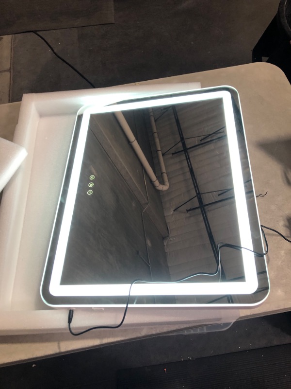 Photo 2 of ***USED - POWERS ON***
ZL ZELing Vanity Mirror with Lights, 23 inch x 18 Inch Large Makeup Mirror with Led Lights,Tabletop/Wall Mirror