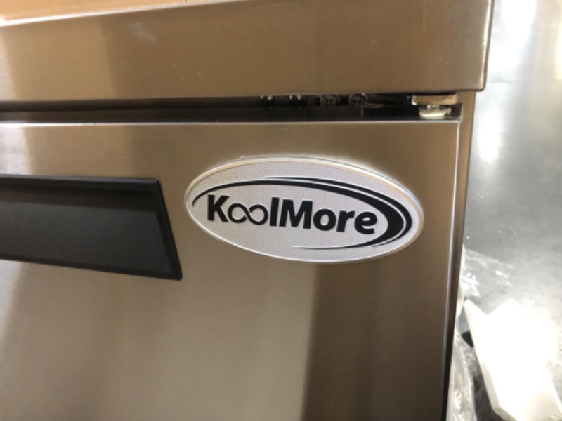 Photo 11 of KoolMore KM-UCR-3DSS 72 in. Three-Door Commercial Undercounter Refrigerator in Stainless Steel with Casters, ETL Listed, 17 cu. ft, Silver
