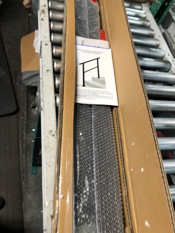 Photo 1 of LOVMOR 2 Step Hand Rails for Outdoor Steps, Wrought Iron Railing, Exterior Hand Railing for Steps, Porch Railing Kit (1-2 Steps Handrail)