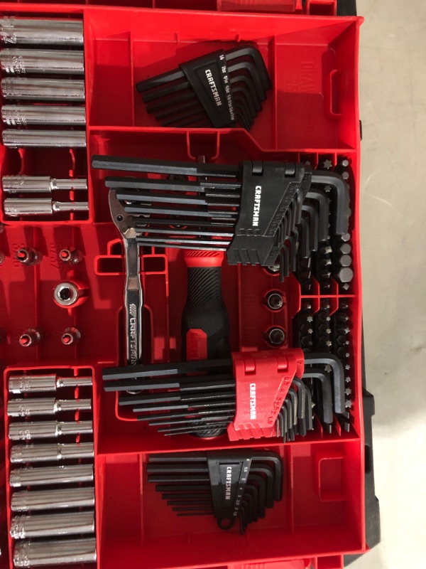 Photo 4 of CRAFTSMAN VERSASTACK Mechanics Tool Set, 1/4 in, 3/8 in, and 1/2 in Drive, 230 Piece (CMMT45306)