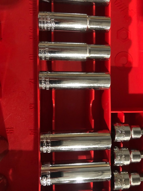 Photo 7 of ***MISSING PIECES**USED**TOOL TRAYS PICTURED***
CRAFTSMAN VERSASTACK Mechanics Tool Set, 1/4 in, 3/8 in, and 1/2 in Drive, 230 Piece (CMMT45306)