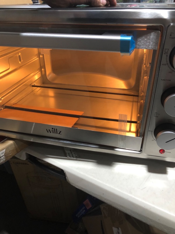 Photo 5 of [READ NOTES]
Willz WTH1215S4MC15 Countertop Toaster Oven, Pull Down Door Handle, 