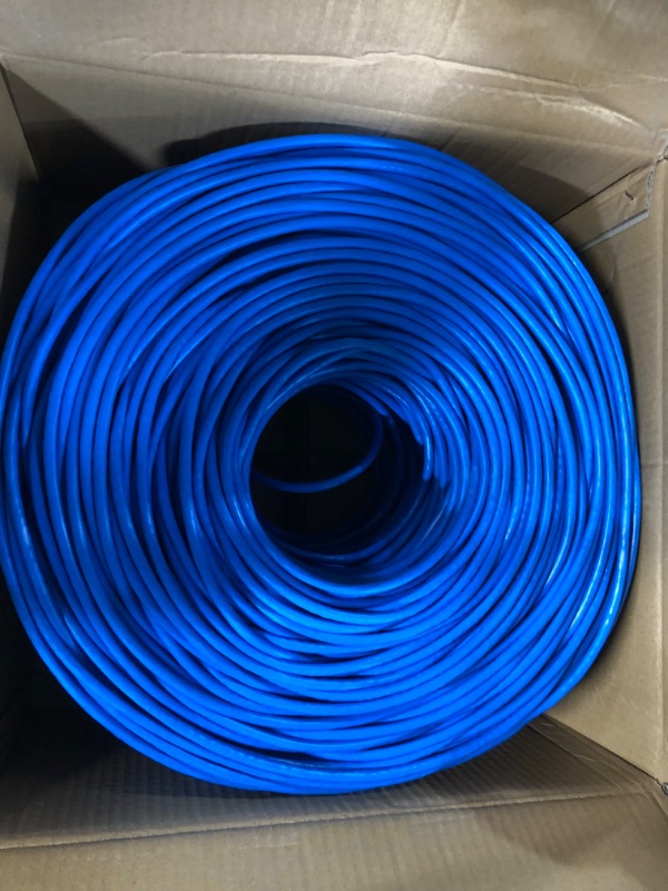 Photo 3 of Premiertek 1000Ft Cat6 23AWG UTP Solid 4-Pairs Network Ethernet LAN Cable Bulk Blue (CAT6-CCA-1KFT-BL)