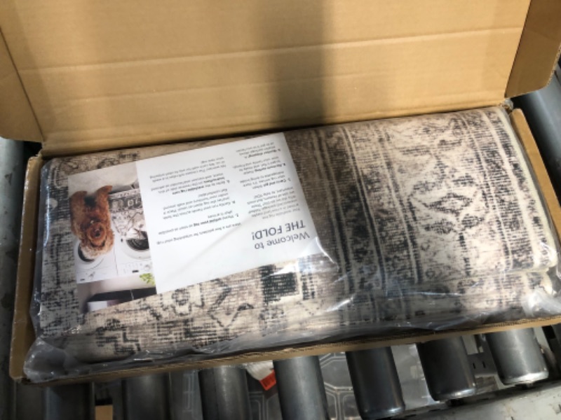 Photo 1 of RUUGME Washable Runner Rug 2'6x10 - Vintage Kitchen Area Rug Stain Resistant Rugs ' Grey