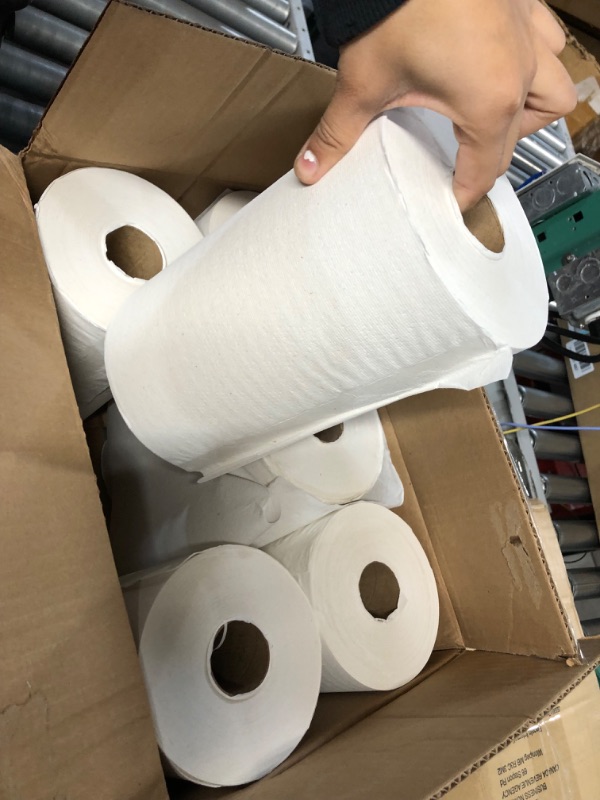 Photo 2 of Kimberly Clark 02068 Scott Hard Roll Paper Towels, 8" x 400' Roll, White, Poly-Bag Protected (1 Individual Roll of 400') ROLLS 