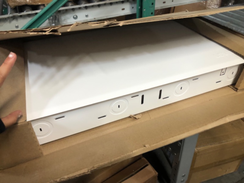 Photo 1 of Leviton 47605-28S 28-Inch Vented Premium Hinged Structured Media Door, White 28 in Premium Vented Hinged Door