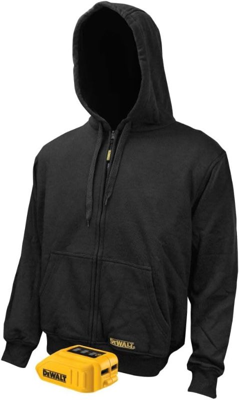 Photo 3 of DEWALT Unisex Adult Industrial Safety Heated Hoodie, Black, XX-Large
