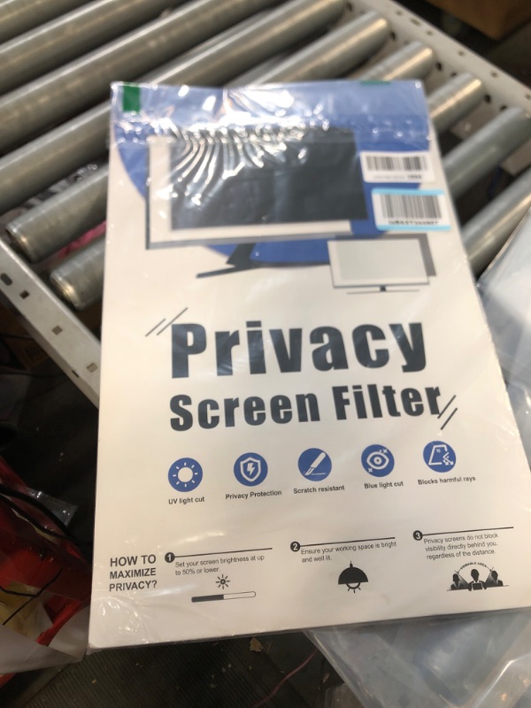 Photo 2 of [2-Pack] 22 Inch Computer Privacy Screen Filter for 16:10 Widescreen Monitor, Removable Eye Protection Anti Glare Blue Light Filter Privacy Shield, Anti Scratch Anti Spy Screen Protector Film 22 In [2 PACK] 22'' Privacy Screen (16:10)