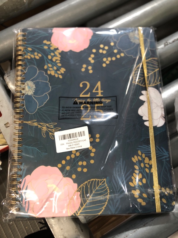 Photo 2 of 2024 Planner - Planner 2024, Weekly ? Monthly Planner, 9" x 11", January 2024 - December 2024, with Thickened Hardcover, Strong Twin - Wire Binding, 12 Monthly Tabs, Elastic Closure, Back Pocket