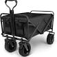 Photo 1 of **NON-REFUNDABLE** // **SALE FINAL**PARTS ONLY*** 
Collapsible Foldable Wagon, Heavy Duty Folding Utility Garden Cart with Big All-Terrain Beach Wheels, 280LBS Weight Capacity, 100L Capacity, Collapsible Wagon for Sports, Shopping, Camping (Black) Black &