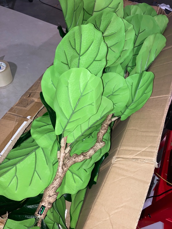 Photo 2 of (READ FULL POST) Artificial Fiddle Leaf Fig Tree 5FT Tall Fake Plant Faux Fiddle Fig Leaves Silk Tree in Pot Artificial Tree Greenery Plant for Home Office Living Room Bathroom Decor Indoor…
