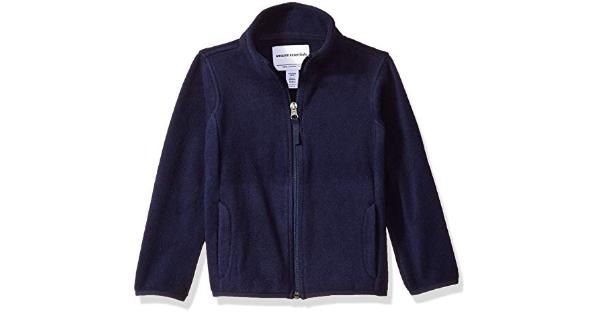 Photo 1 of Essentials Girl's Full-Zip Polar Fleece Jacket, Navy, X-Large
