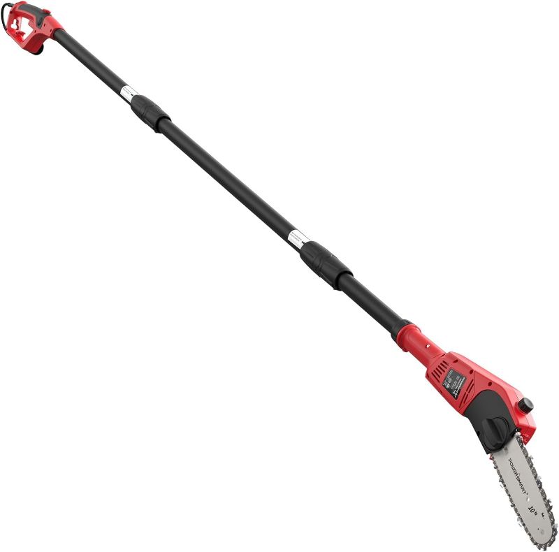 Photo 1 of ***ONE POLE IS BROKEN*** PowerSmart Electric Pole Saw 10 Inches, 120v 6.0Amp Tree Trimmer, 13 Feet Max Reach, PS6109
