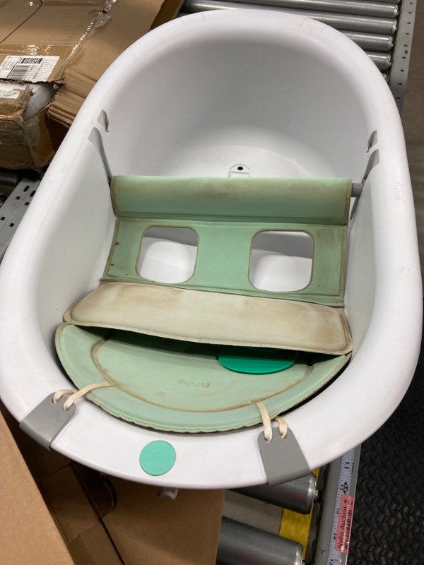 Photo 2 of 4-in-1 Grow-with-Me Bath Tub by Frida Baby Transforms Infant Bathtub to Toddler Bath Seat with Backrest for Assisted Sitting in Tub