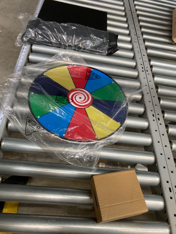 Photo 1 of XvmeiMym 16 inches Spinning Prize Wheel, 10 Slots Floor Spinner - Tabletop Heavy Duty Adjustable Height Roulette Wheel for Carnival, Trade Show, Win Fortune Spin Games