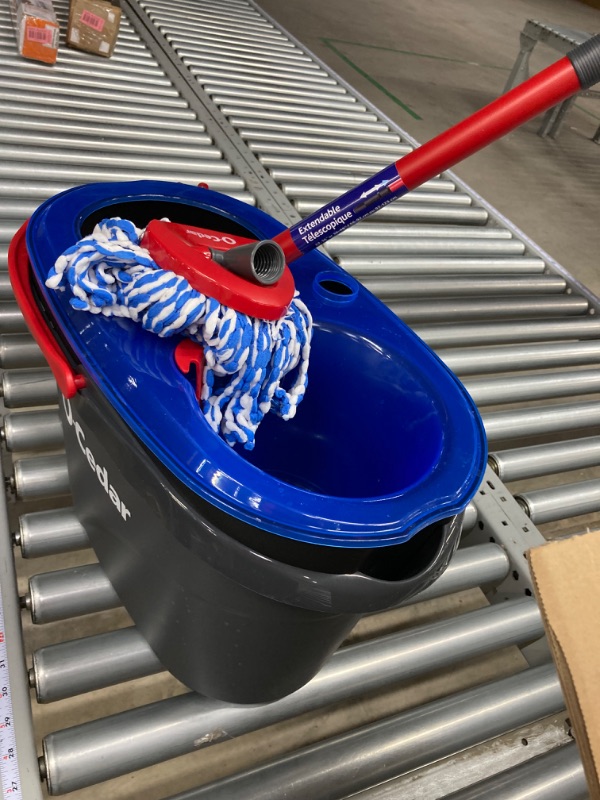 Photo 3 of O-Cedar EasyWring RinseClean Microfiber Spin Mop & Bucket Floor Cleaning System, Grey https://a.co/d/hbptYP7