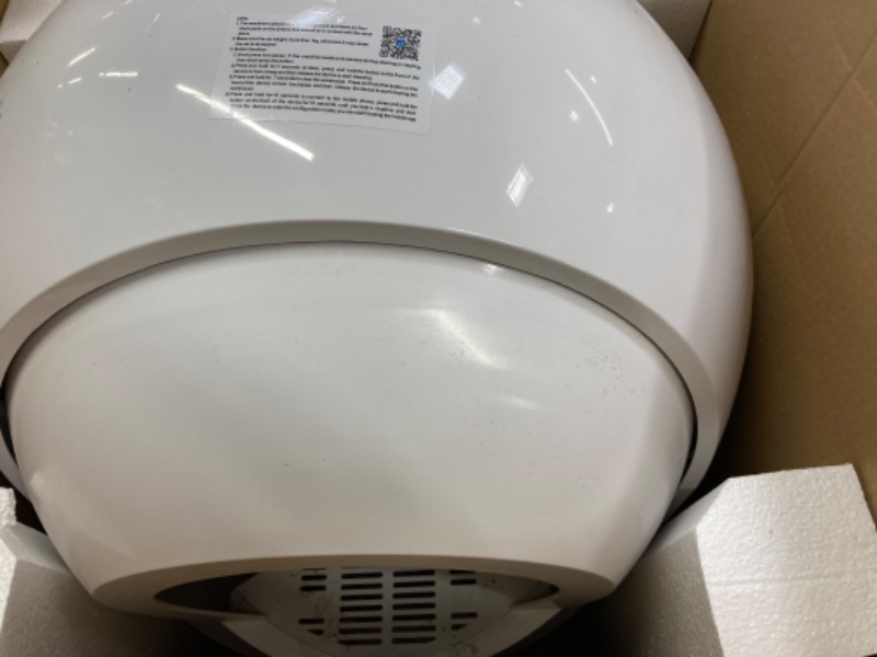 Photo 1 of Self Cleaning Cat Litter Box - Anti-Pinch/Odor-Removal Design Automatic Cat Litter Box, Extra Large for Multiple Cats, All Litter Can Use, Easy Clean, with Garbage Bags/Mats, Smart App Control White