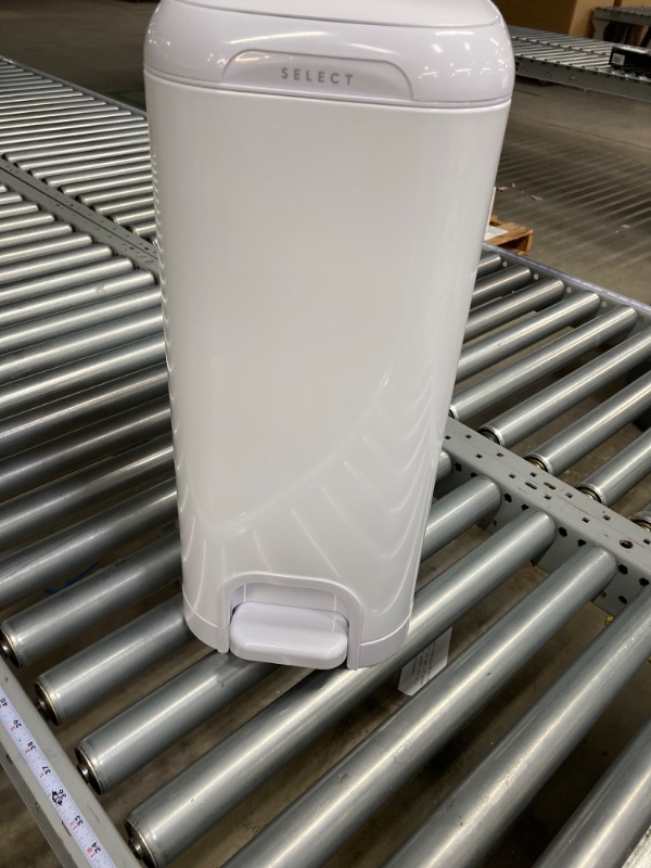 Photo 1 of Diaper Genie Select Pail is Made of Durable Stainless Steel and Includes 1 Starter Square Refill That can Hold up to 165 Newborn-Sized Diapers.