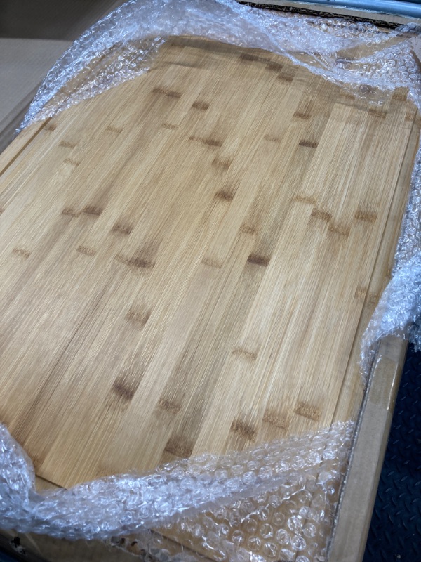 Photo 2 of 30 x 20 Extra Large Cutting Board, Turkey Carving Board Bamboo Meat Cutting Boards for Kitchen with Juice Groove and Handles Heavy Duty Charcuterie Board, 4XL, Empune 4XL:30"L*20"W