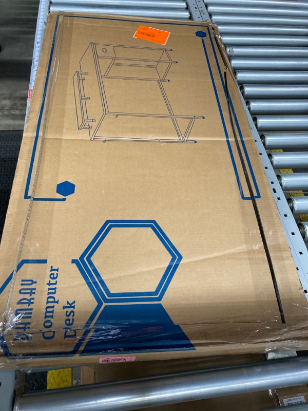 Photo 1 of Pamray 39 Inch Computer Desk with Monitor Stand Small Home Office Desks with Non-Woven Storage Drawer for Bedroom Study Table Writing and Work Desk Vintage Vintage 40 inch