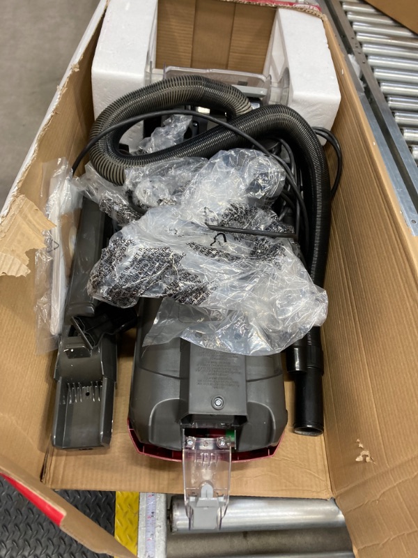 Photo 1 of Hoover WindTunnel Max Bagged Upright Vacuum Cleaner, with HEPA Media Filtration, 30ft. Power Cord, UH30600, Red