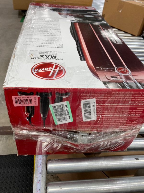 Photo 1 of Hoover WindTunnel Max Bagged Upright Vacuum Cleaner, with HEPA Media Filtration, 30ft. Power Cord, UH30600, Red