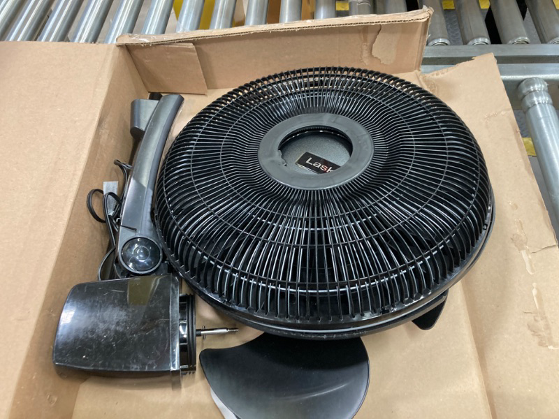 Photo 2 of ***MISSING PARTS THAT LOCK IN THE FAN **** Lasko Oscillating Pedestal Fan with Remote Control and Thermostat (S16612) and Space-Saving Pedestal Fan (2535) Black 16612 Fan