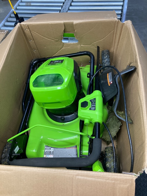 Photo 2 of ***NO BATTERIES**** Greenworks 40V 19" Walk-Behind Lawn Mower 
