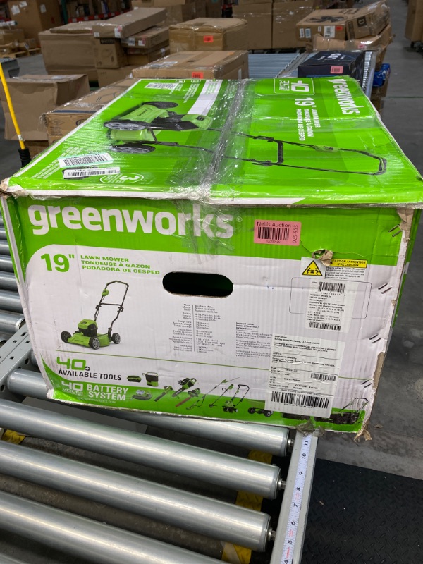 Photo 1 of ***NO BATTERIES**** Greenworks 40V 19" Walk-Behind Lawn Mower 
