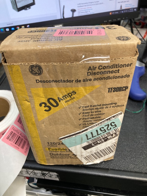 Photo 1 of ABB TF30RCP • Weatherproof Fused AC Disconnect Switch • AC Disconnect 30A 240V • 1 Phase N3R • Horsepower Rated • 10kAIC