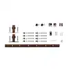 Photo 1 of 5 ft. Oil Rubbed Bronze Solid Steel Mini Sliding Rolling Barn Door Hardware Kit for Single Furniture Wood Doors
