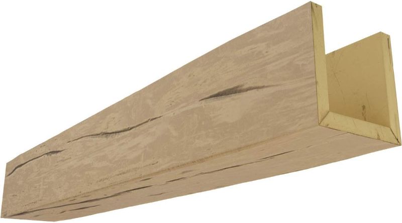 Photo 1 of Ekena Millwork BMRW3C0040X040X096PP 3-Sided (U Riverwood Endurathane Faux Wood Ceiling Beam, Puritan Pine
