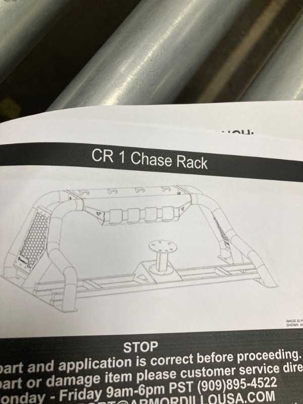 Photo 2 of  Chase Rack Universal Fit for Full Size Pickup Trucks CR1 Chase Rack Truck Bed Roll Bar with Tire Carrier - Matte Black