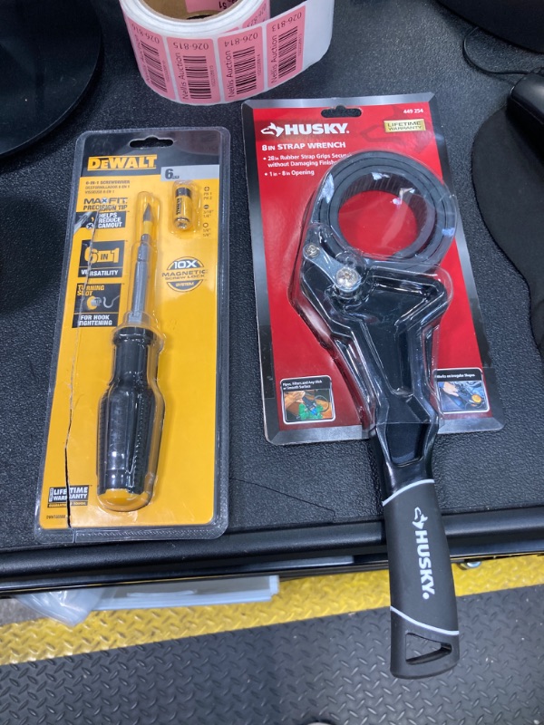 Photo 3 of 2 item bundle
Husky 24 in. Dual Materal Strap Wrench with 8 inch Capacity and DEWALT DEWALT Max Fit 6" 1 Multi B