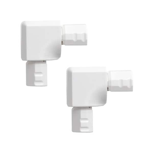 Photo 1 of Bright White 3/8 in. Bullnose Inside Corner Tile Edging Trim, 2 Pack