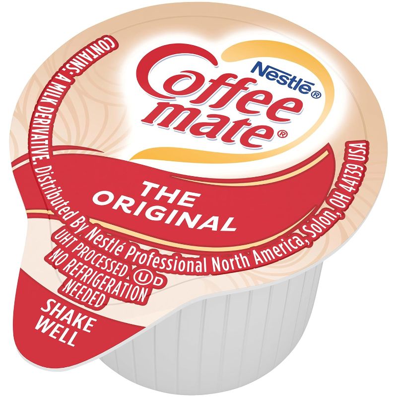 Photo 1 of exp feb/2025
Nestle Coffee mate Coffee Creamer, Original, Liquid Creamer Singles, Non Dairy, No Refrigeration, Box of 180