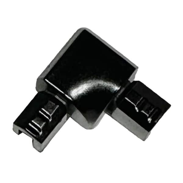 Photo 1 of Black 3/8 in. Bullnose Inside Corner Tile Edging Trim, 2 Pack