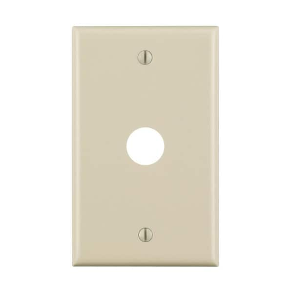 Photo 1 of 1-Gang 0.625 Hole for Telephone or TV Wall Plate, Light Almond