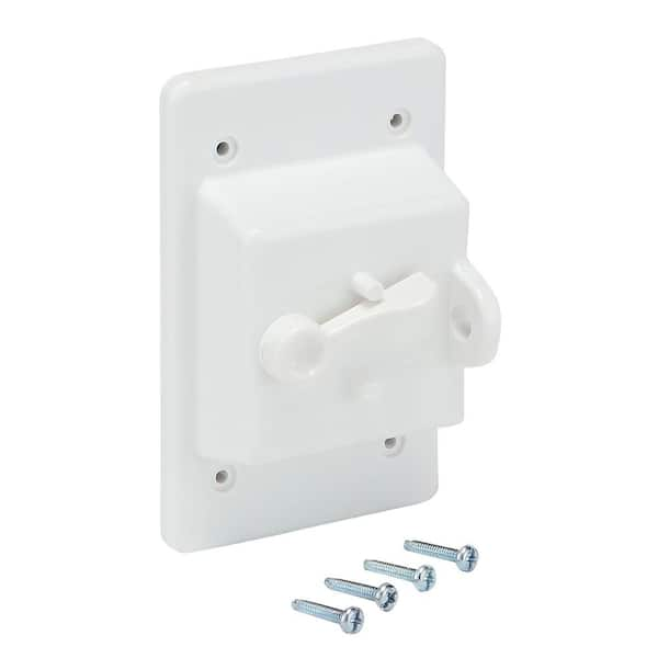 Photo 1 of 1-Gang Non-Metallic Weatherproof Toggle Switch Cover, White