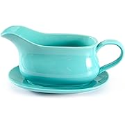 Photo 1 of 
Large Gravy Boat, 15 OZ Ceramic Sauce Boat with Tray &Ergonomic Handle, Fine Porcelain Gravy Bowl With Big Dripless Lip Spout For Gravy, Warming Sauces, Salad Dressings, MilK (Green)