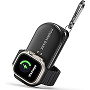 Photo 1 of 2 pack Facbiny Portable Wireless Watch Charger, 1200mAh Keychain Wireless Power Bank with Type A-C Cable, Travel for Apple Watch Series 9/8/7/6/5/4/3/2/SE2/SE/UItra/UItra 2 (Black)