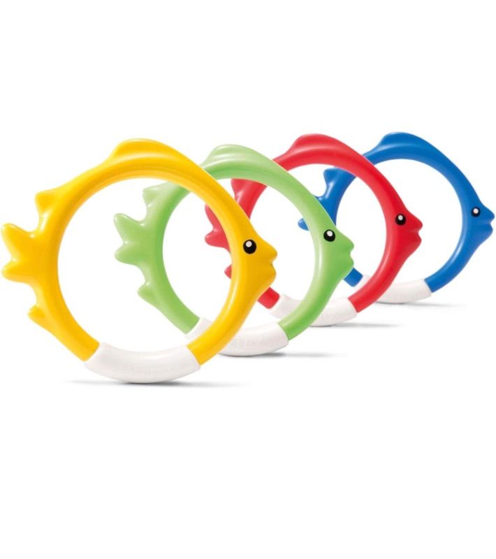 Photo 1 of  Water Sports 4 Piece Underwater Diving Fun Rings, One Size, Multi