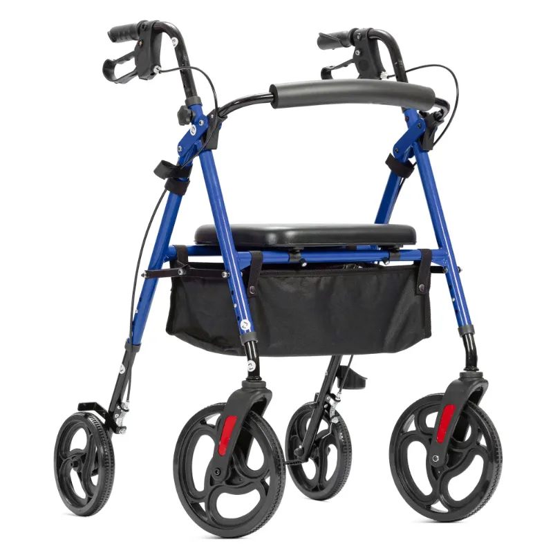 Photo 1 of ***see notes***Elenker Mobility Rollator Walker with 10" Wheels, Adjustable Seat and Arms, Blue