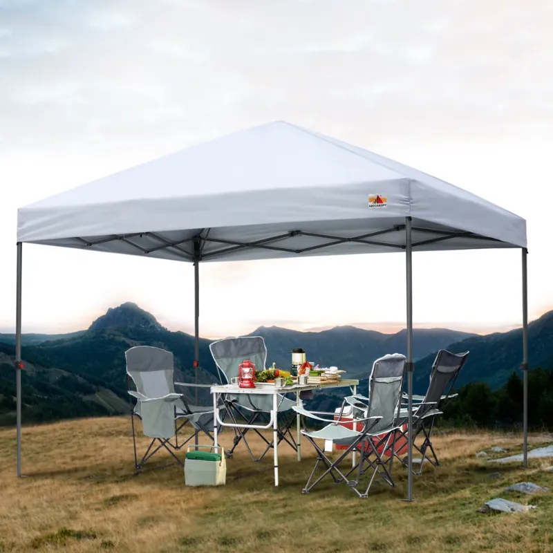 Photo 1 of  10 ft x 10 ft Easy Pop up Outdoor Canopy Tent, White