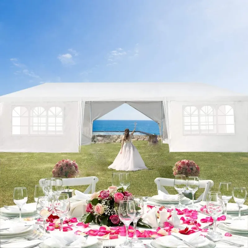 Photo 1 of 10'x30' Canopy Tent Wedding Outdoor Canopy Tent Garden White